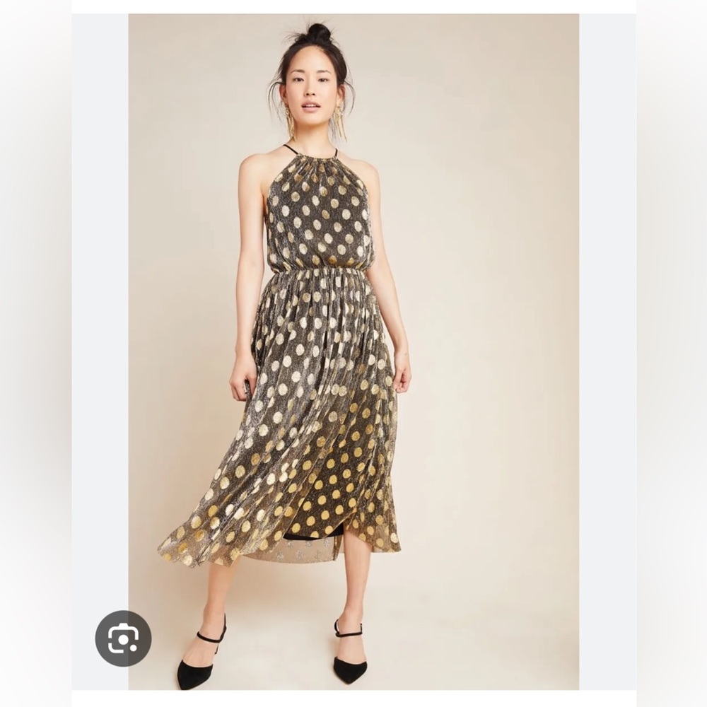 NWT Sunday in Brooklyn (Anthropologie) metallic dress size small